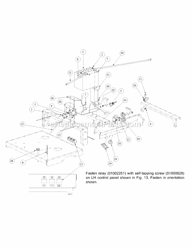 Electrical Assembly Kawasaki Diagram and Parts List for M54-KW 53AB5DBW150 Cub Cadet Sprayer